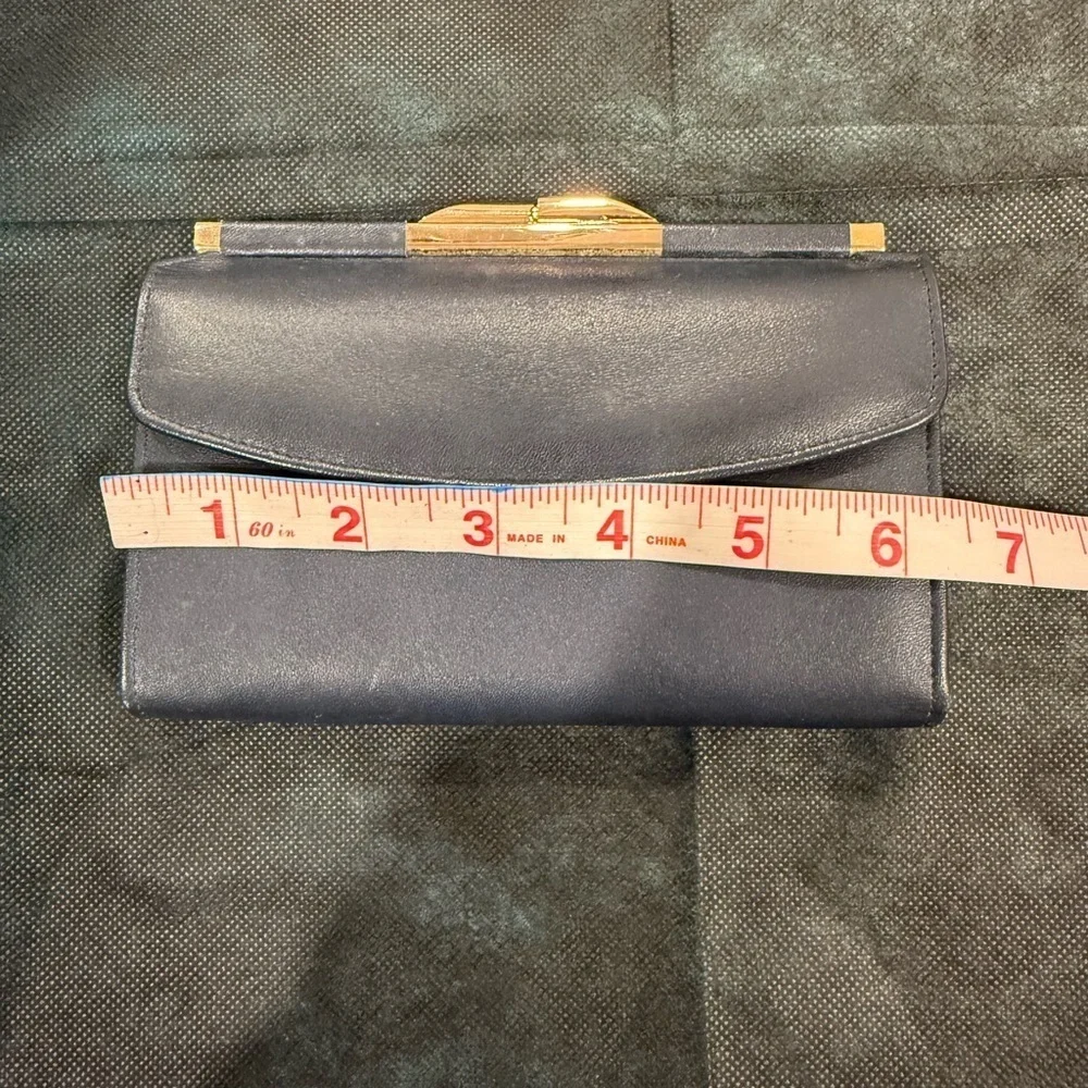 🔥Genuine Leather Wallet/ Coin Bag Navy Blue🔥